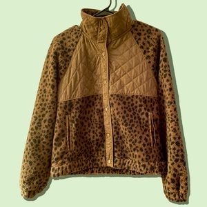 Leopard Print Abercrombie & Fitch Zip Up Fleece